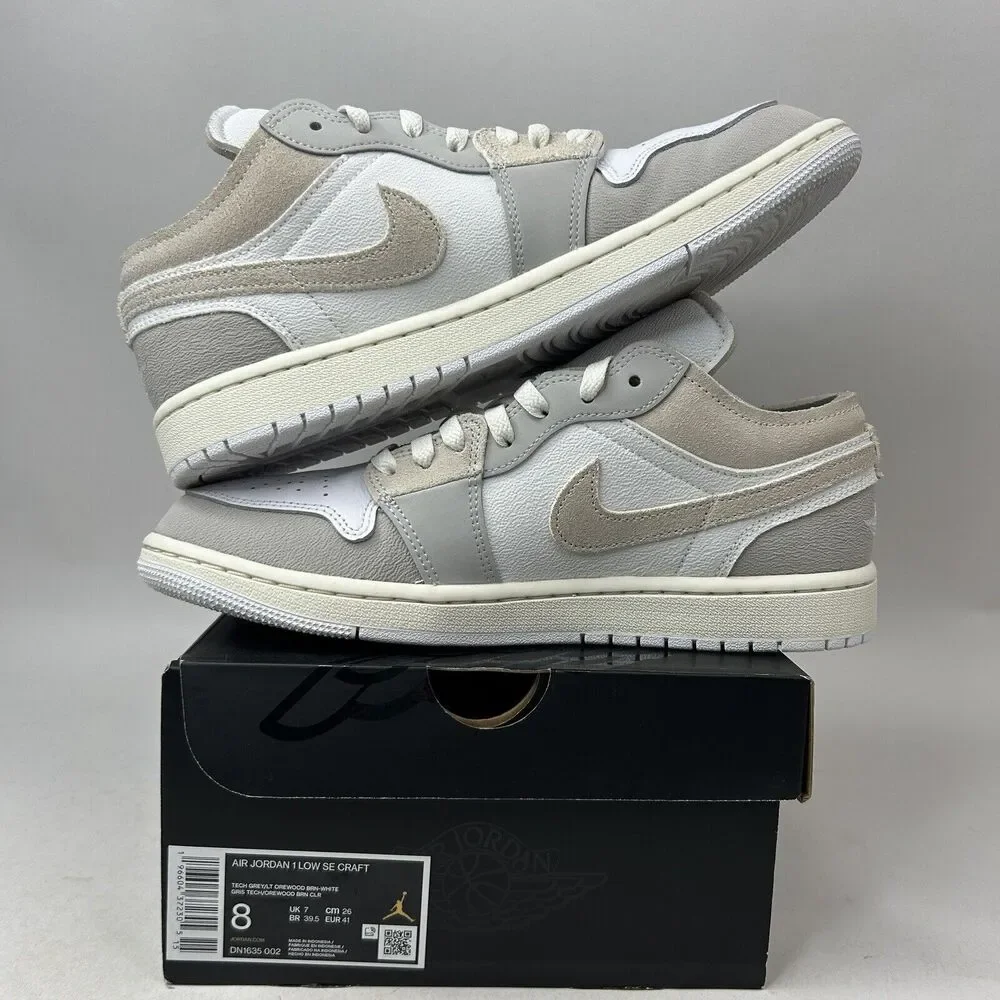Nike Shoes Air Jordan 1 Low SE Craft Inside Out “Tech Grey” 2024